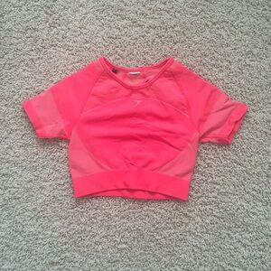 gymshark ultra seamless hot pink crop top workout top *no longer sold*